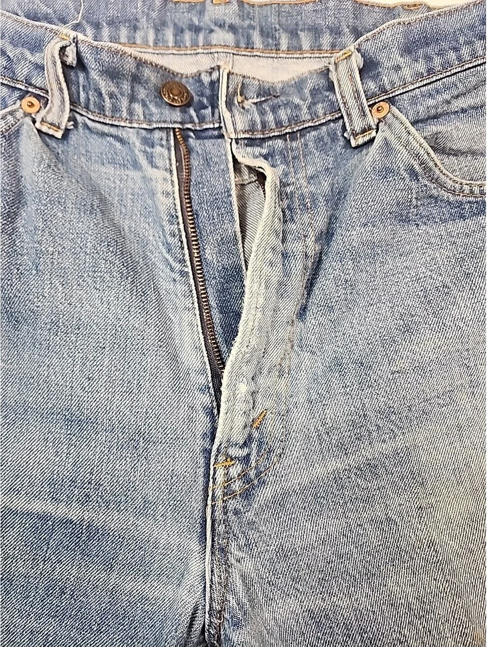 Vintage 70s Levi's 646 36 x 31 Orange Tab Bootcut Jeans